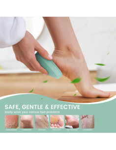 BEZOX Lima de Pies de Vidrio Nano Verde - Exfoliador Efectivo 2