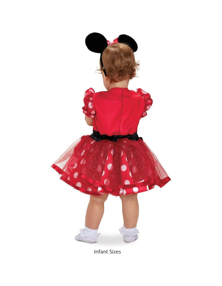 Disfraz Disney Minnie Mouse para Niñas Talla 2T Rojo