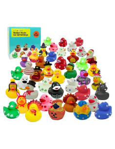 Patitos de Goma 4E - Paquete de 42 para Fiestas y Juguetes de Baño
