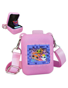 Funda de Silicona Rosa para Bitzee Mascota Digital + Lanyard