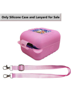 Funda de Silicona Rosa para Bitzee Mascota Digital + Lanyard 2