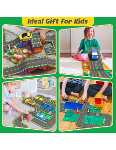 Azulejos Magnéticos para Niños Feoxialy 64PCS Juguetes Educativos 2