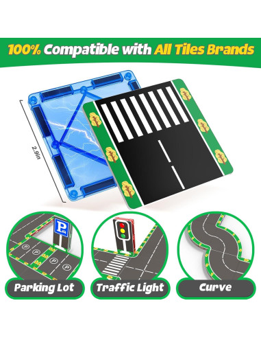 Azulejos Magnéticos para Niños Feoxialy 64PCS Juguetes Educativos