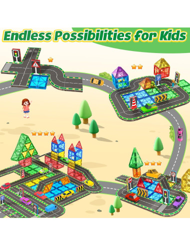 Azulejos Magnéticos para Niños Feoxialy 64PCS Juguetes Educativos