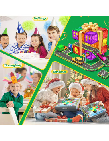 Azulejos Magnéticos para Niños Feoxialy 64PCS Juguetes Educativos