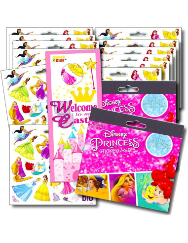 Stickers de Princesas Disney - Paquete de 12 Hojas 240+ Stickers