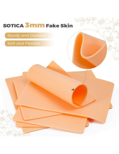 15 Piezas Piel de Tatuaje Falsa SHATGYI 3mm Doble Cara