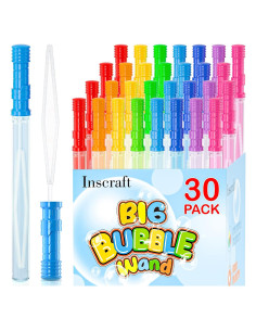 Paquete de 30 Varitas de Burbujas Inscraft 35.56 cm 8 Colores