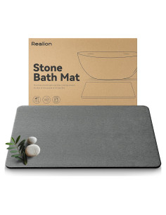Alfombra de Baño Antideslizante Realion 60x39 cm Diatomita Gris