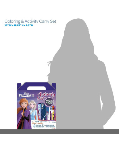 Set de Colorear Disney Frozen 2 Anna y Elsa con Crayones