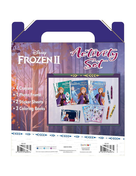 Set de Colorear Disney Frozen 2 Anna y Elsa con Crayones
