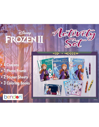 Set de Colorear Disney Frozen 2 Anna y Elsa con Crayones