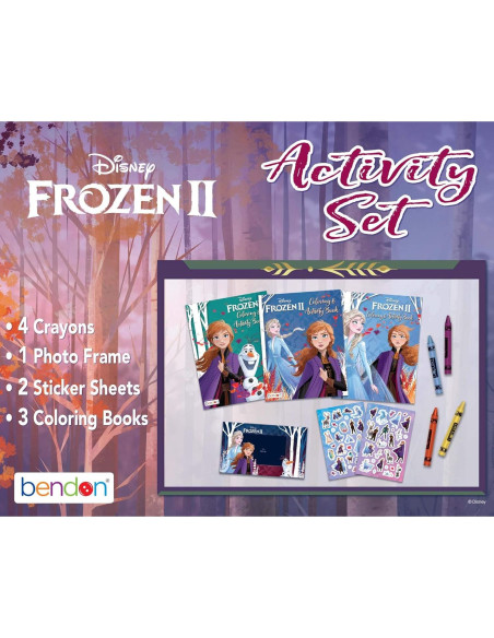 Set de Colorear Disney Frozen 2 Anna y Elsa con Crayones