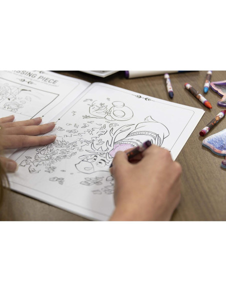 Set de Colorear Disney Frozen 2 Anna y Elsa con Crayones
