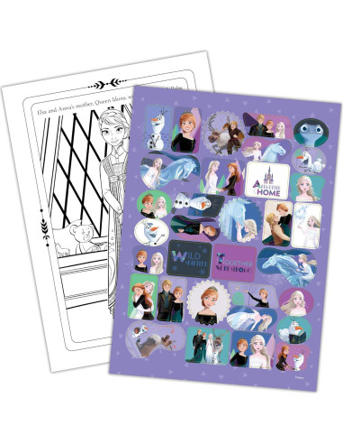 Set de Colorear Disney Frozen 2 Anna y Elsa con Crayones