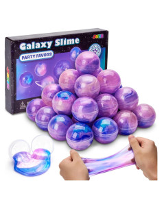 Bolas de Slime Galáctico Joyin - Paquete de 24 Unidades, No Pegajoso