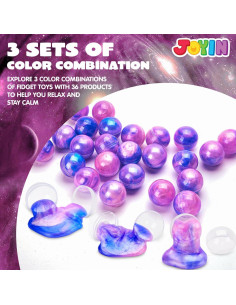 Bolas de Slime Galáctico Joyin - Paquete de 24 Unidades, No Pegajoso 2