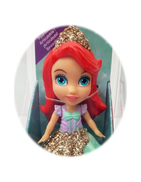 Muñeca Mini Poseable Disney Ariel 15 cm para Regalo