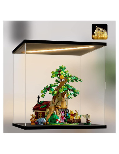 Caja de Exhibición Acrílica Iluminada Naconmlet 30x25x30cm para LEGO Winnie The Pooh