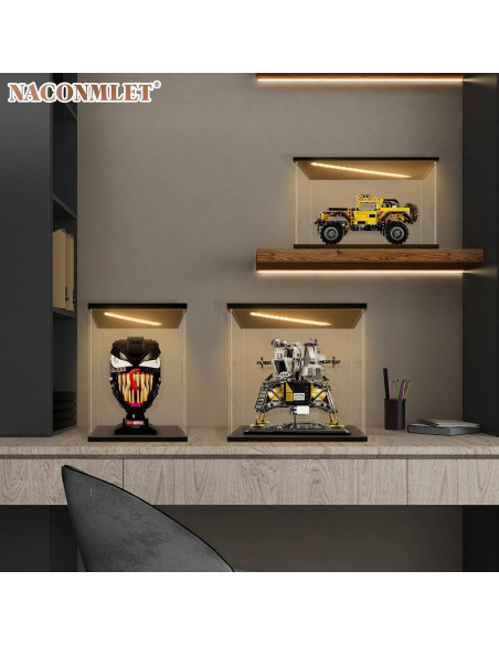 Caja de Exhibición Acrílica Iluminada Naconmlet 30x25x30cm para LEGO Winnie The Pooh