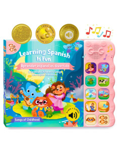 Libro Musical Bilingüe Go Go - 8 Canciones para Bebés 1-3 Años