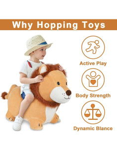 Saltarín Inflable León iPlay, Juguete para Niños 2-5 Años 2
