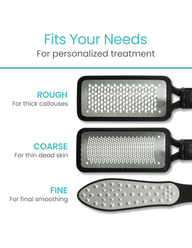 Juego de 3 Limadoras de Pies Vive - Acero Inoxidable