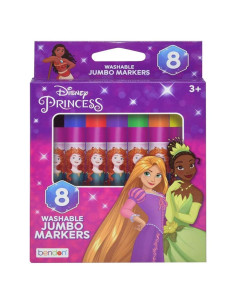 Marcadores Jumbo Lavables Bendon Princesa Disney 8 Pzs
