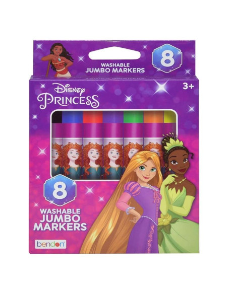 Marcadores Jumbo Lavables Bendon Princesa Disney 8 Pzs