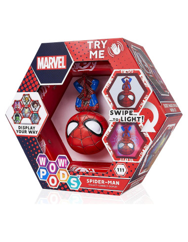 Figura Bobble-Head Iluminada Spiderman WOW! PODS Marvel