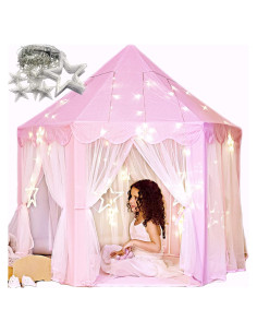 Carpa de Princesa Rosa Perfectto con Luces Estrelladas 1.99 kg