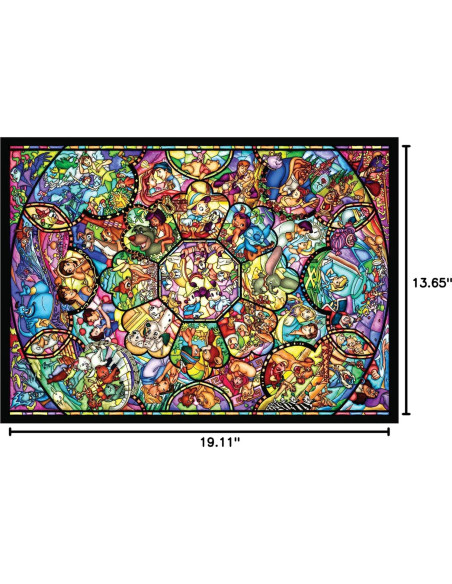 Rompecabezas de Vidrio Templado Tenyo Disney All Star 35x49cm