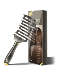 Cepillo Desenredante Curvado SHINLEA para Cabello Rizado 25.5cm