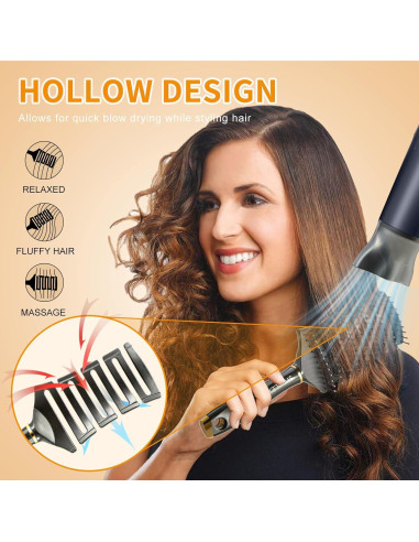 Cepillo Desenredante Curvado SHINLEA para Cabello Rizado 25.5cm