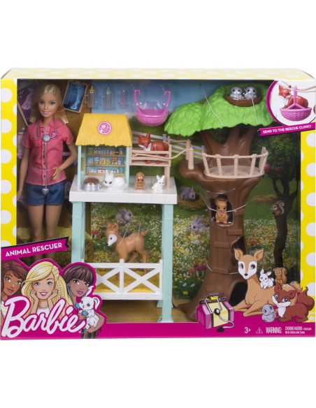 Muñeca Barbie Veterinaria y Centro de Rescate de Animales