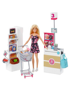 Juego de Supermercado Barbie con 25 Accesorios Temáticos