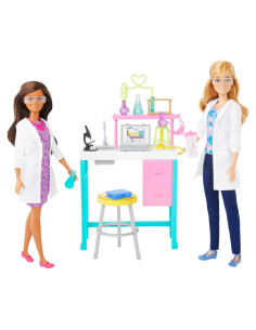 Juego de Laboratorio Científico Barbie con 2 Muñecas y Accesorios