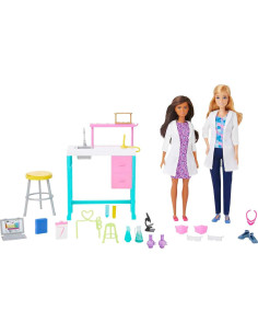 Juego de Laboratorio Científico Barbie con 2 Muñecas y Accesorios 2