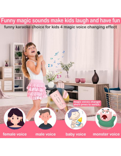 Mini Máquina de Karaoke K1 Rosa para Niños y Adultos 2