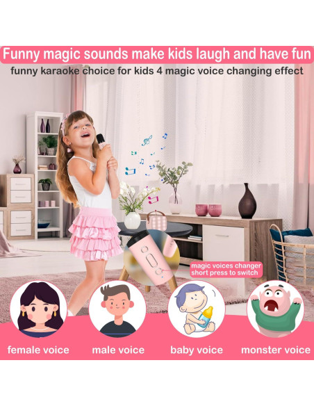 Mini Máquina de Karaoke K1 Rosa para Niños y Adultos