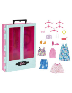 Juego de armario Barbie con 3 atuendos y accesorios