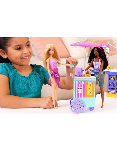 Juego de Barbie Set Playa con 2 Muñecas y 30 Accesorios