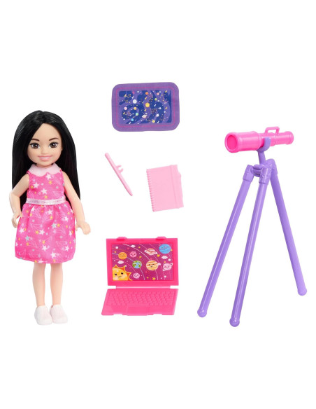 Muñeca Chelsea Astrónoma Mattel con 6 Accesorios
