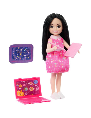 Muñeca Chelsea Astrónoma Mattel con 6 Accesorios