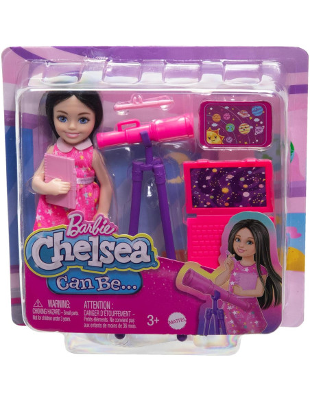 Muñeca Chelsea Astrónoma Mattel con 6 Accesorios