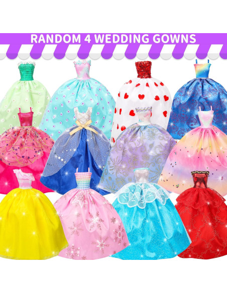 70 Piezas Ropa de Muñeca Style Shine - Vestidos y Accesorios