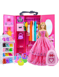 Armario de Muñecas Ecore con 102 Accesorios - 11.5 Pulgadas 2