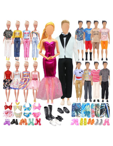 27 Piezas Ropa y Accesorios para Muñecas 11.5" y 12"