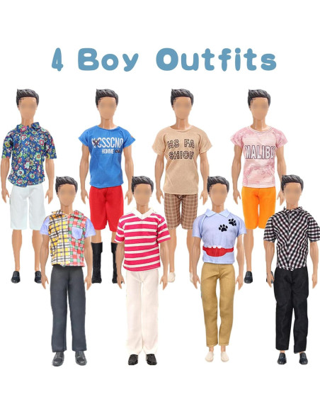 27 Piezas Ropa y Accesorios para Muñecas 11.5" y 12"