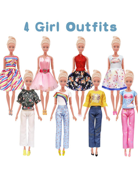 27 Piezas Ropa y Accesorios para Muñecas 11.5" y 12"